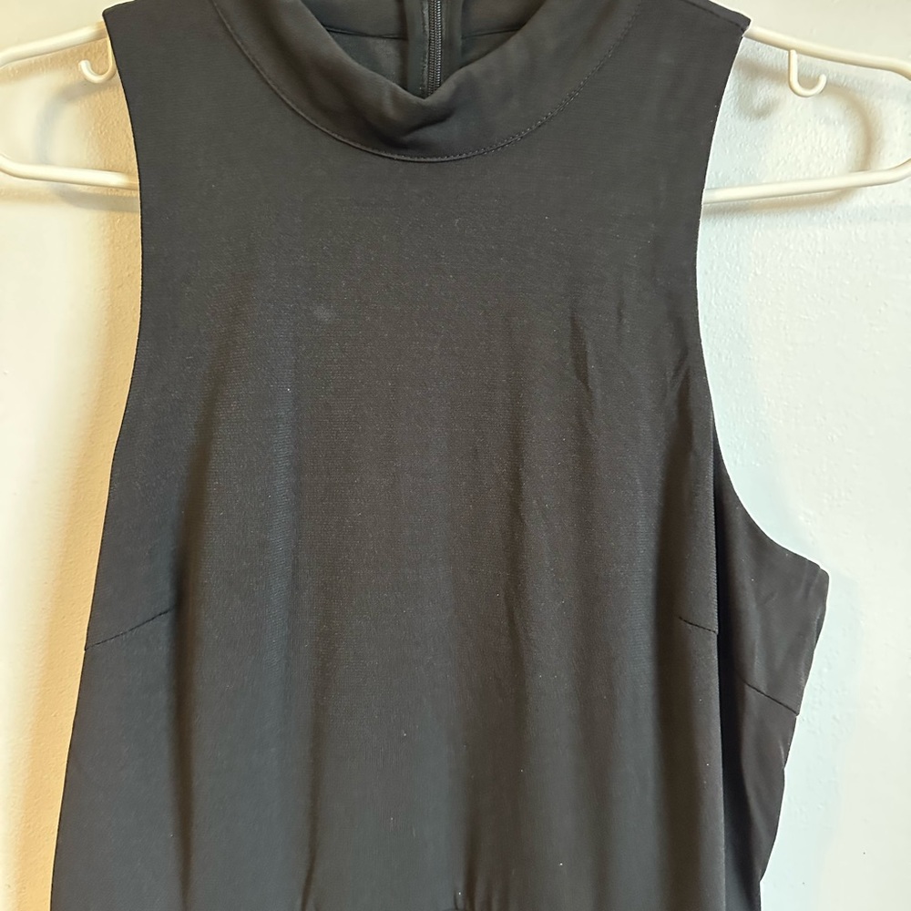 Lulu's Black Tank Top dress with Mock Turtleneck